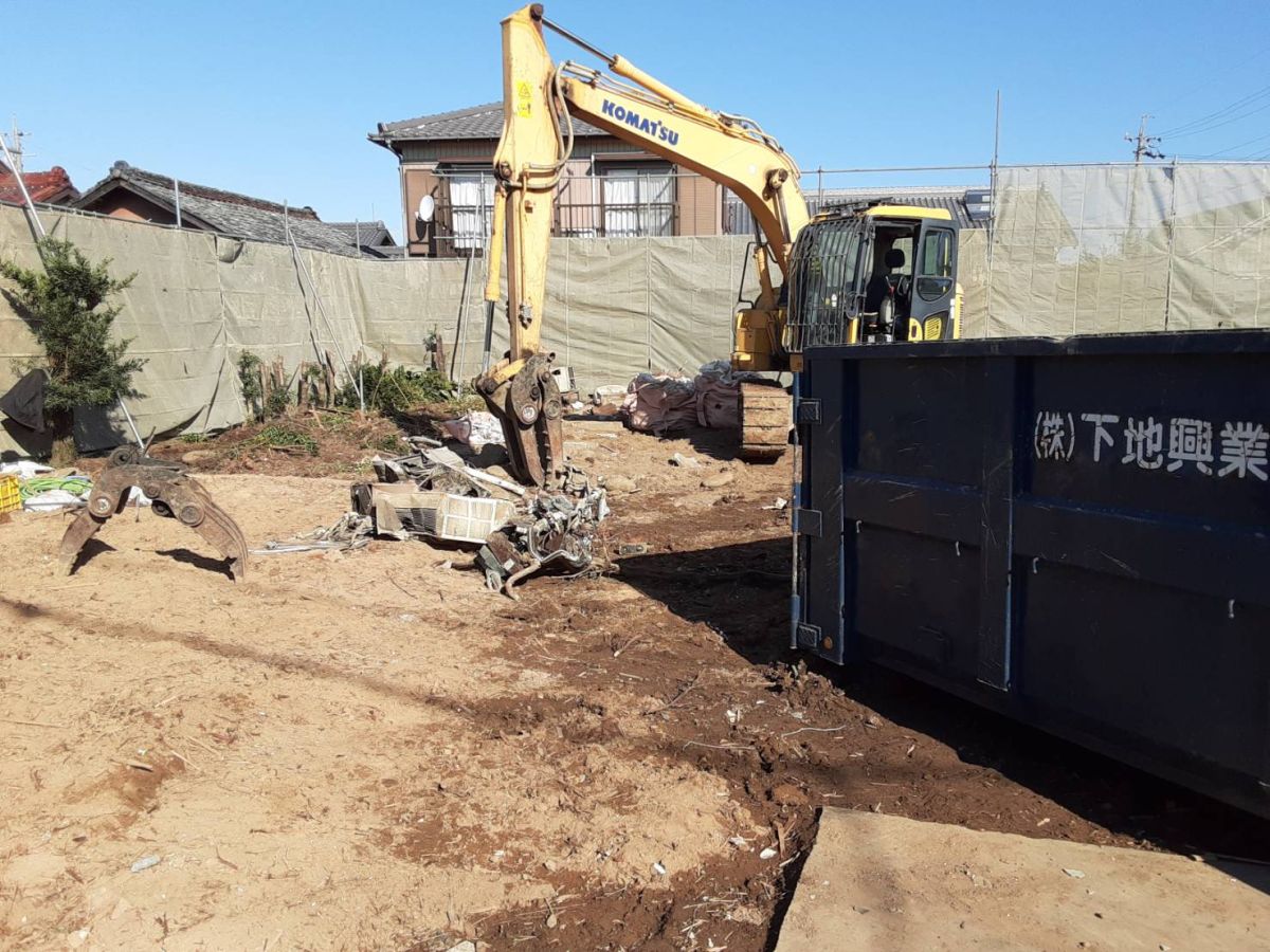 解体作業中写真：愛知県小牧市　M様邸（木造）｜愛知県小牧市