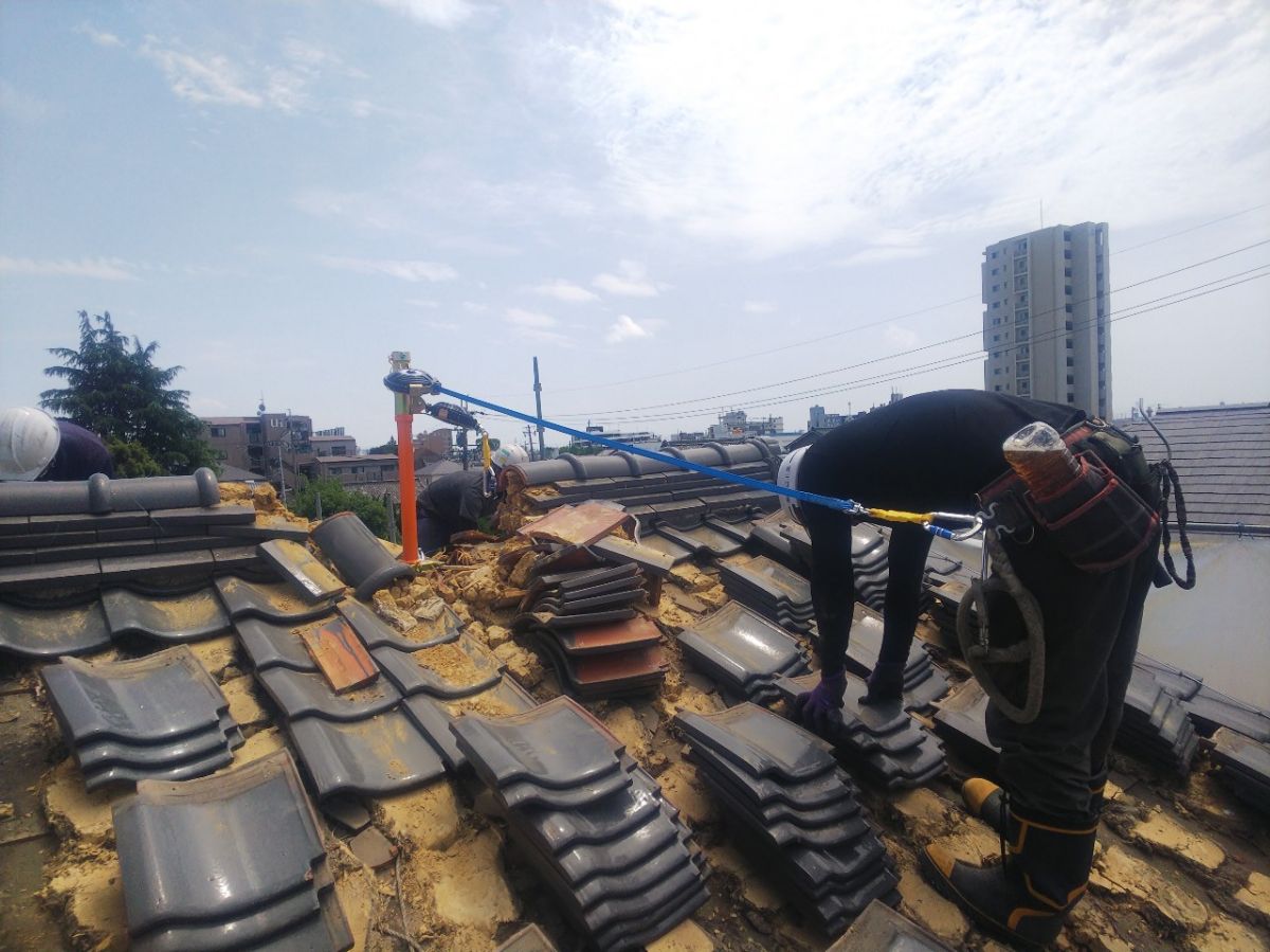 解体作業中写真:名古屋市南区 F様邸(木造2階建)|名古屋市南区